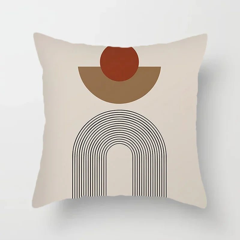 Creative Abstract Line Pattern Cushion Cover Home Decor Pillowcase Sofa Decoration Bird Peach Skin - Vivari Livings