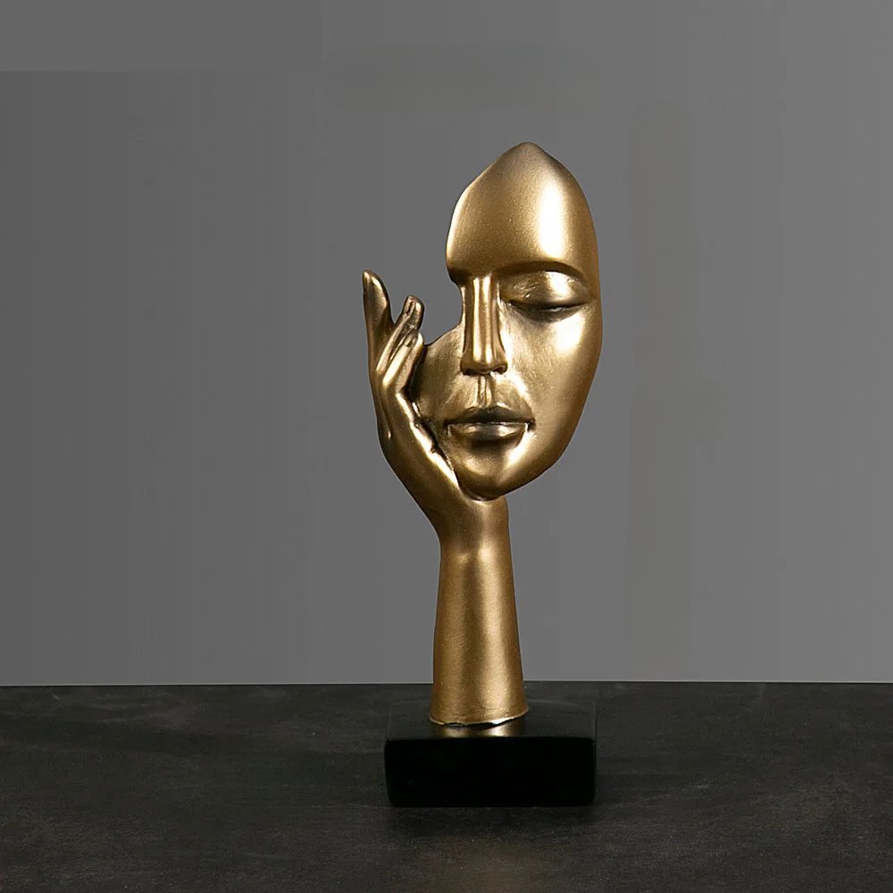 Maskenfiguren Dekoration | I - Gold - Vivari Livings