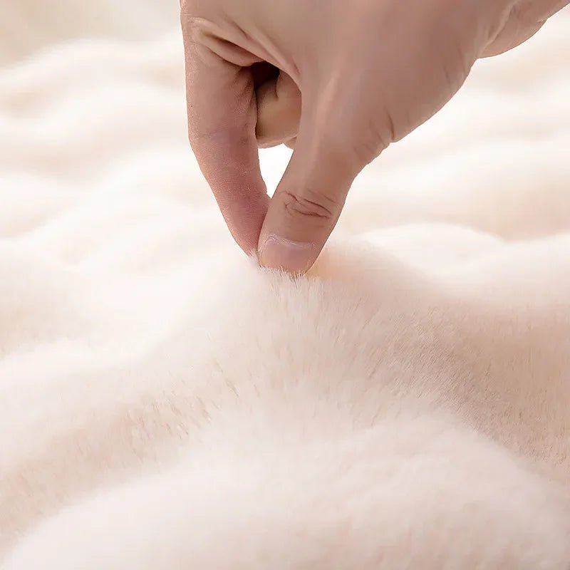 Nordic Soft Fluffy Faux Fur Living Room Area Rug No-Shedding Plush Rugs for Bedroom Sofa Cushion Bedside Floor Mat Room Decor - Vivari Livings