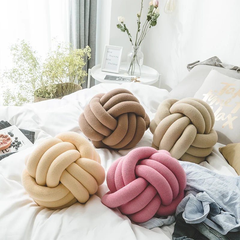 REGINA DIY Knot Pillow Ball Creative Oversize Bedroom Decoration Pet Toy Cute Soft Living Room Decorative Sofa Cushion Pillows - Vivari Livings