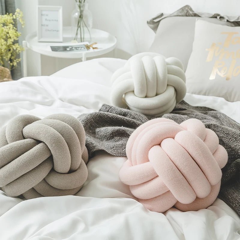 REGINA DIY Knot Pillow Ball Creative Oversize Bedroom Decoration Pet Toy Cute Soft Living Room Decorative Sofa Cushion Pillows - Vivari Livings
