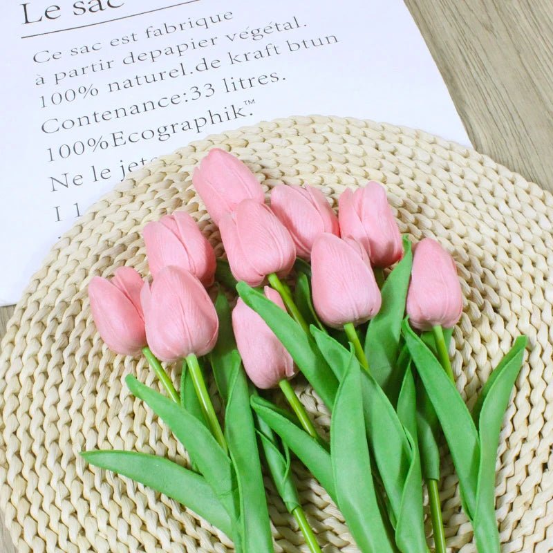 Künstlicher Tulpenstrauß - Rosa / 10 Stück - Vivari Livings